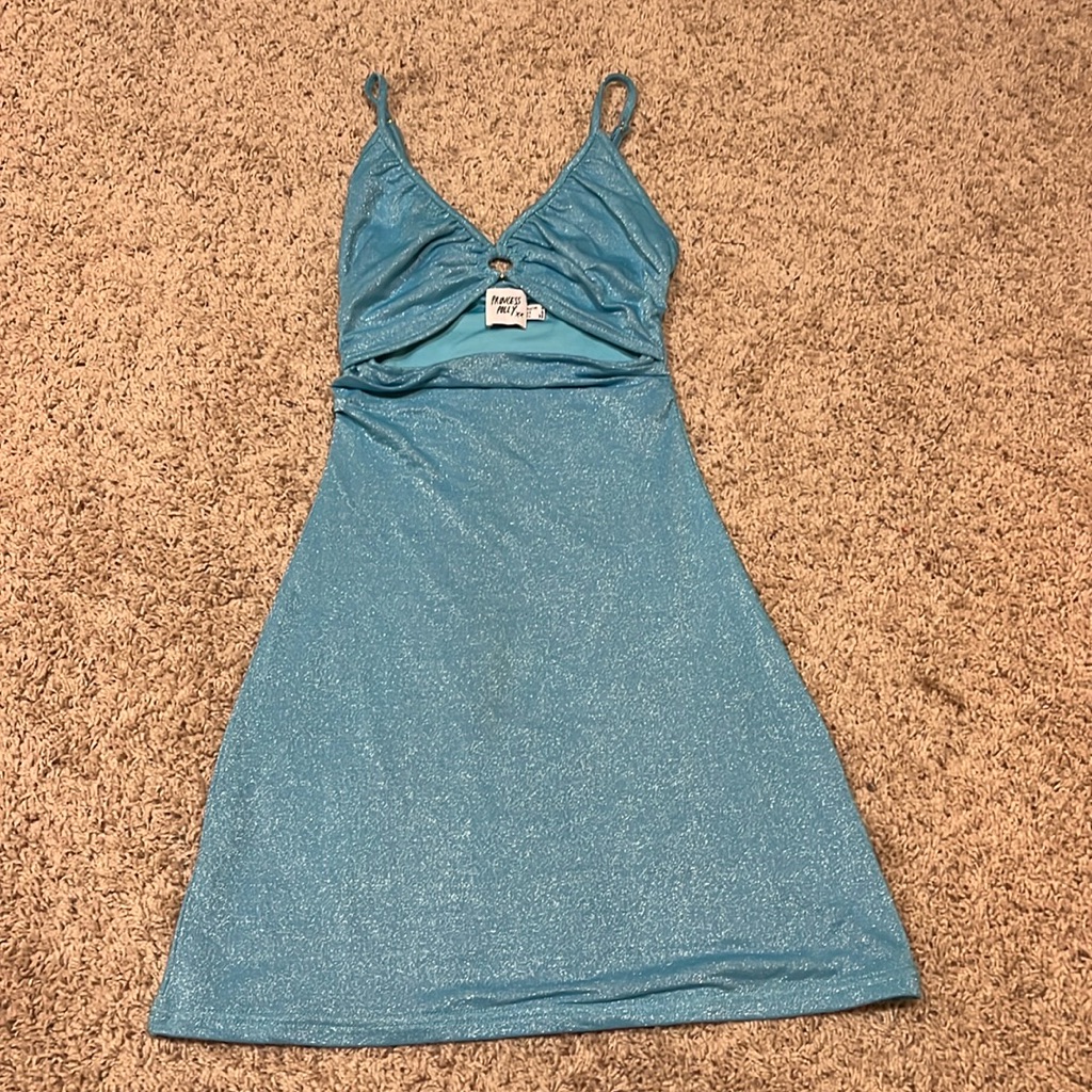 Princess Polly Blue Mini Dress (Size 0)